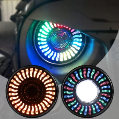 Faro LED de RGB 7" luz DRL ojos de halo ángel con para para jeep Wrangler JK Foto 1 de 4