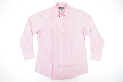 CAMISA CLUB ROOM RAYAS ROSA 16 34-35 REG STRETCH RENDIMIENTO BOTÓN DELANTERO NUEVA Foto 1 de 4