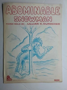 Abominable Snowman Schaum Piano Solo Sheet Music 1972 Lillian Durocher - Picture 1 of 6