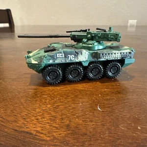 2011 Matchbox Tank Stryker MII28 MGS Black & Green Tank - Picture 1 of 11