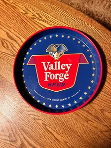 Vintage  Valley Forge Beer 12"  Metal Serving Tray Great CONDITION Adam Scheidt - Picture 1 of 6