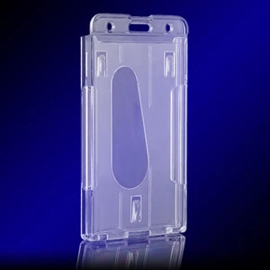 Hard Plastic ID Access Card Cover Credit Card Case Double Side 8U8 Badge V4K7 - Picture 1 of 9