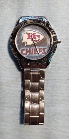 Kansas City Chiefs NFL Casual Stainless-Steel Men's Watch NEW!! Cover