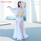 Belly Dance Suit Diamond Bra Split Big Swing Skirt Clothes Competition Clothing