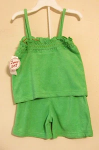 WONDER KIDS GIRLS 2PC GREEN TERRY TOP/SHORTS SIZE 4T NWT - Picture 1 of 1