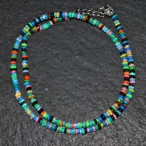 Fabulous Top Mix Ethiopian Opal 31.00 Cts Beaded Beautiful Necklace VK 50 E584 - Picture 1 of 8
