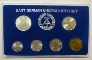 1982 1989 1990 EAST GERMANY DDR - UNC SET (6) - PFENNIG & MARK - HARD PLASTIC - Picture 1 of 5
