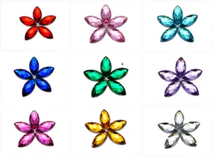 200 gemas acrílicas de estrás facetadas con respaldo plano ojo de caballo 7X15 mm sin agujero elige color - Imagen 1 de 14