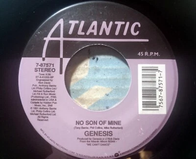 Genesis - No Son Of Mine / Living Forever - Atlantic 87571 🔊 - Imagem 1 de 2
