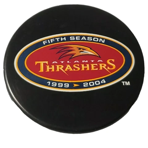 1999-2004 RARE FIFTH SEASON ATLANTA THRASHERS OFFICIAL HOCKEY PUCK - πΈπ° Cover