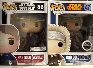 Han Solo Pop Star Wars 2 Figures, Lootcrate And GameStop Exc - Picture 1 of 1