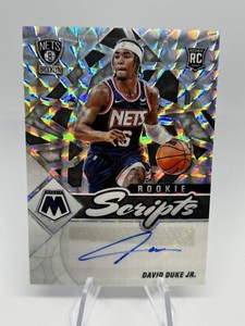 2021-22 Panini Mosaic Rookie Scripts David Duke Jr. #RS-DDJ Auto RC Silver Prizm
