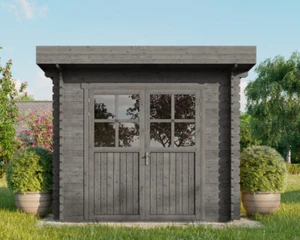 Gartenhaus Paris Imprägnierung - 2,5x2,2m, 28mm Holzhaus, Gerätehaus, Blockhaus - Bild 1 von 7