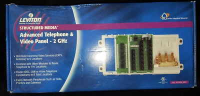 Leviton - Structured Media - Advanced Telephone & Video Panel - 2GHz - 47606-AHT - Image 1 of 4