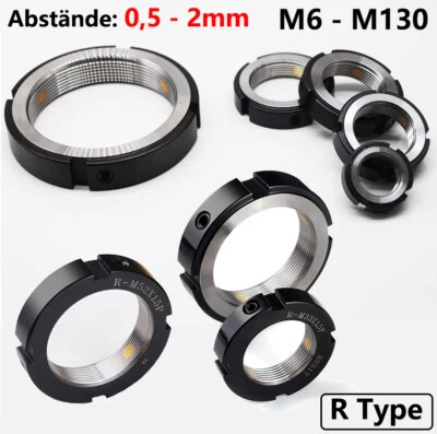 M8 Bis M80 R Typ Präzisions-Kugelumlaufspindel Rod Kontermutter Kronenmutter - Bild 1 von 4