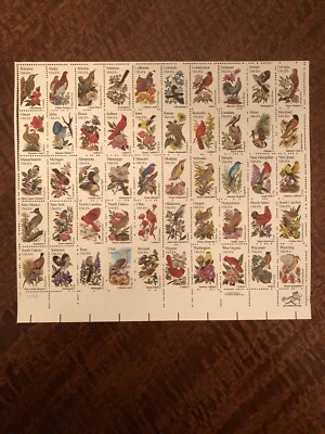 SHEET OF 50 MNH 50 STATE BIRDS & FLOWERS .20 CENT POSTAGE STAMPS - Image 1 of 3