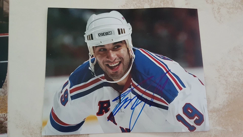 Foto autografada assinada por Scott Gomez New York Rangers 8x10 certificado de autenticidade - Imagem 1 de 1