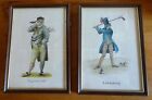 A Slow Backswing Disgusted Caddie Pair Of Vintage Golfing Prints By Norman Orr's