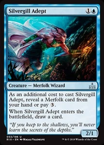 MRM ENGLISH 4x Silvergill Adept - Expert d'Ouidargent MTG Magic RIX - Picture 1 of 1