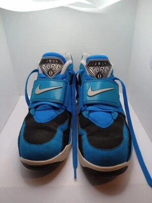 Nike Air Diamond Turf - 309434-008 - Blue Teal Black  Size 9.5M  USED 2013 Mens - Image 1 of 4