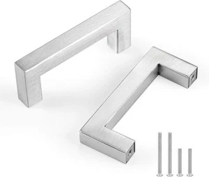 5 Pack Cabinet Handles, Stainless Steel Drawer Square Drawer 76 mm CZC - Picture 1 of 7