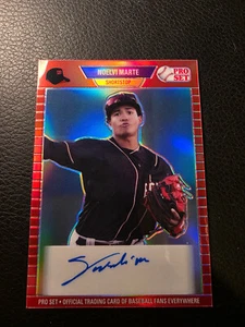 2021 Leaf Pro Set Metal - 1989 Pro Set Autographs Noelvi Marte #PA-NM1 Red... - Picture 1 of 2