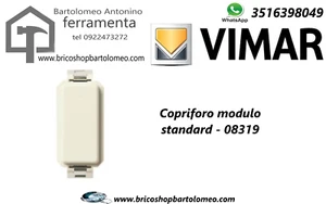 COPRIFORO VIMAR 8000 ART. 08319 TAPPO - Foto 1 di 1