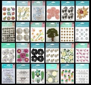 Jolee's FLOWERS Stickers Lilies Lotus Daisy Cherry Blossom Tree Garden Plants - Picture 1 of 25