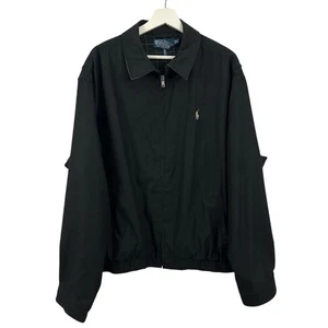 Polo Ralph Lauren Classic Black Plaid Lines Bomber Jacket Men's Size XL - Picture 1 of 4
