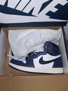 Nike Air Jordan 1 Retro Alto OG Medianoche Azul Marino Blanco Talla 8.5 Nuevo con Caja - Imagen 1 de 11