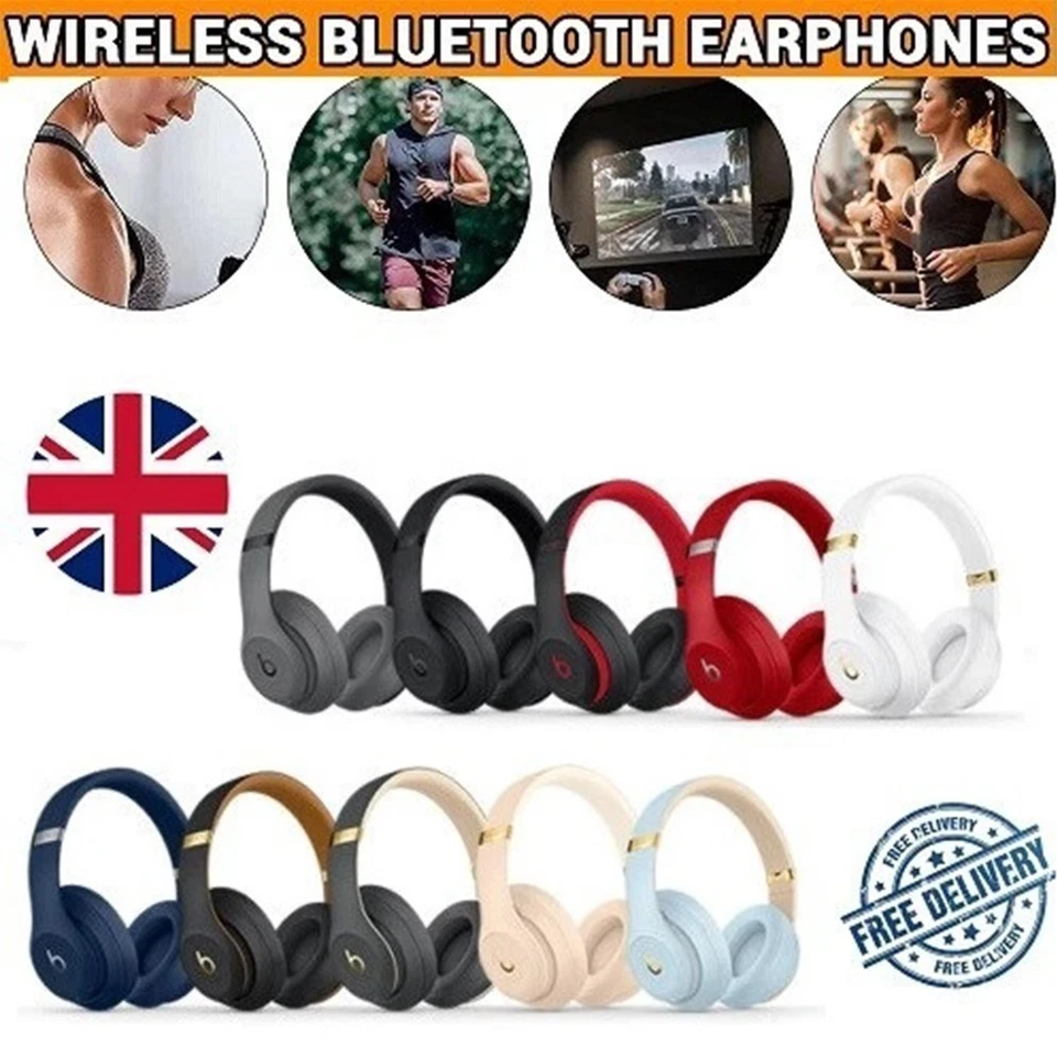 Original Beats Studio3 Wireless Noise Cancelling Over-Ear Kopfhörer - UK Version - Bild 1 von 1