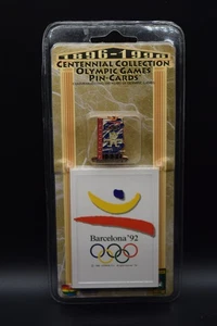 1996 Centennial Collection Olympic Games Pin - Card Barcelona 1992 NEW - Picture 1 of 4