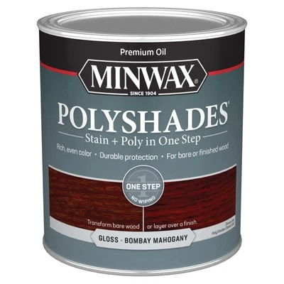 Minwax 61480444 PolyShades - Stain & Polyurethane in 1 Step, quart, Bombay - Image 1 of 4