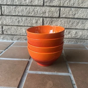 Waechtersbach Germany Schalen 4er Set orange rot Ombré Vintage - Bild 1 von 6