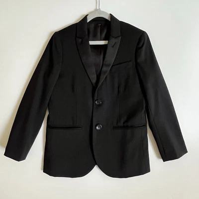 Chaqueta de Esmoquin J.Crew Crewcuts Niños Talla 7 #34245 Ludlow Lana Italiana Negra $268 Foto 1 de 4