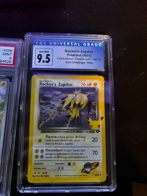 POKEMON 2021 ROCKET’S ZAPDOS HOLO GYM CHALLENGE #145 PSA 9.5 - Image 1 of 2