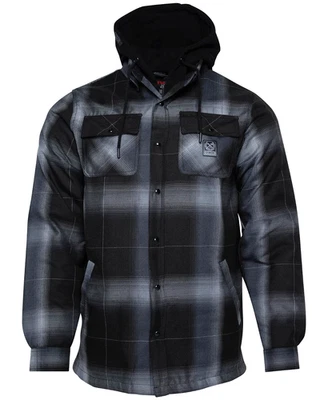 DIXXON Flannel DESTROYER Hooded Flannel Jacket Men's XL Plaid Zip Snap - Image 1 of 4