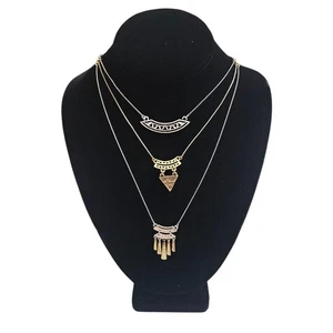 Glücksmarke silberfarbene Lagenlook Halskette Azteken verstellbar sehr guter Zustand - Bild 1 von 6