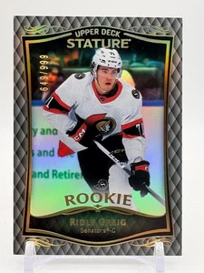 Ridley Greig 2023-24 UD Stature #38 Rookie RC 649/999 - Bild 1 von 3