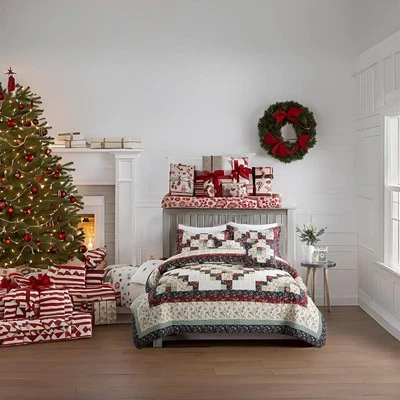 Juego de cama edredón tamaño king edredón retazos L'IRISDOM king, estampado de flores  Foto 1 de 4