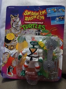 TMNT Smash 'Em Bash 'Em Karate Choppin' Mike Ninja Turtles 1992 Michaelangelo - Picture 1 of 12