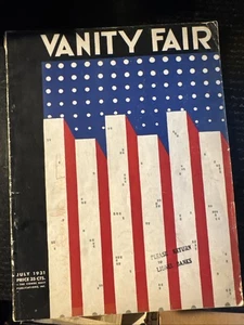 VINTAGE VANITY FAIR MAGAZINE JULY 1931 ART DECO LIEBER - Picture 1 of 7