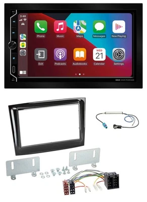 ESX 2DIN DAB USB MP3 Bluetooth Autoradio für Fiat Doblo ab 15 piano schwarz - Bild 1 von 4