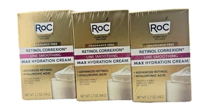 RoC Retinol Correxion Line Smoothing Max Hydration Cream Fragrance Free- 3 Pack - Picture 1 of 6