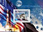GUINEA 2009 IMPERF* 1 VALUE ASTRONAUTS SPACE FLAG STAMP ON STAMP 13513-3