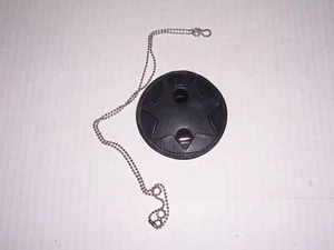 New Badge Holder with chain made of Leather for Sam browne or any belt - Picture 1 of 3