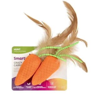 SmartyKat Crazy Carrots Flexible Bat and Chase Toy - Picture 1 of 4