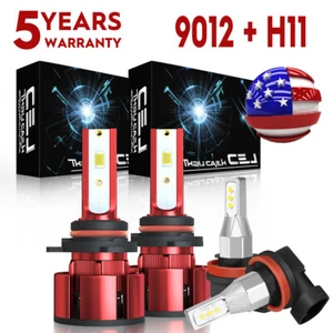 For 2011-2015 Chrysler 300 Bright Led Headlight Hi/Lo+Fog light Combo Bulbs 4pcs - Picture 1 of 18