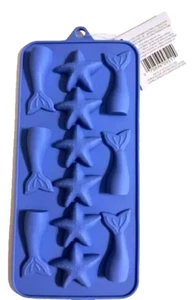 Molde de caramelo de silicona para colas de sirena y estrellas de mar pequeño 12 cav. Wilton #2115-0-0106 - Imagen 1 de 2