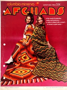 Columbia-Minerva AFGHANS to Crochet | 4 Designs | Granny Ripple Shaggy Diamond - Picture 1 of 2